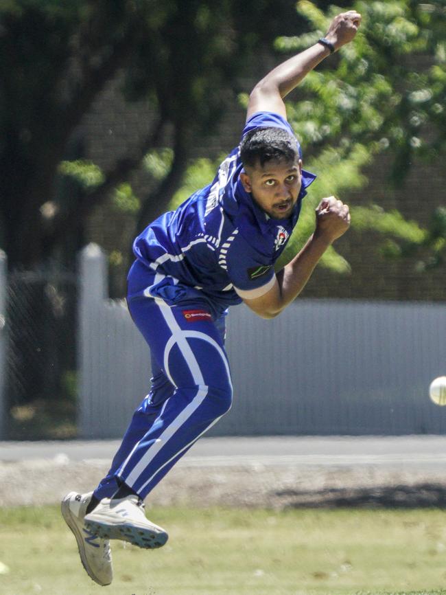 DDCA: Avisha Wilwalaarachchir in full flight for Parkmore Pirates. Picture: Valeriu Campan