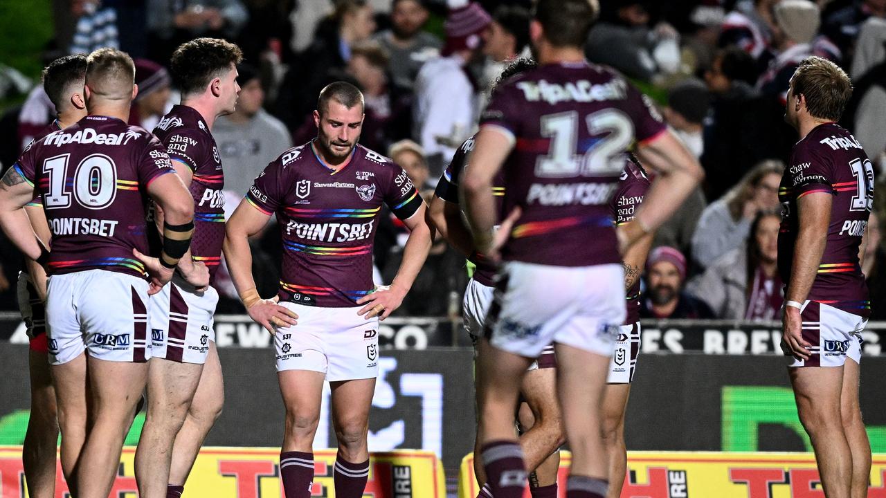 The Sea Eagles hit rock bottom last year. Picture: AAP Image/Dan Himbrechts