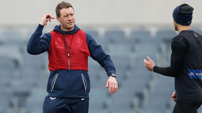 Carlton assistant John Barker is considered a frontrunner for the Suns’ senior job. Picture: Michael Willson/AFL Media