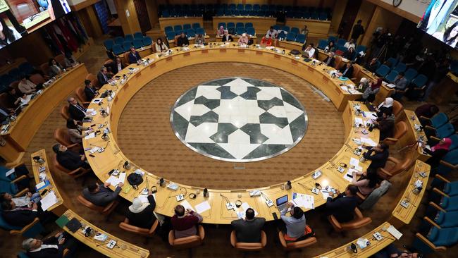 A press briefing at the World Health Organisation's regional office in the Egyptian capital Cairo on February 19, following the outbreak of coronavirus in China. Picture: AFP