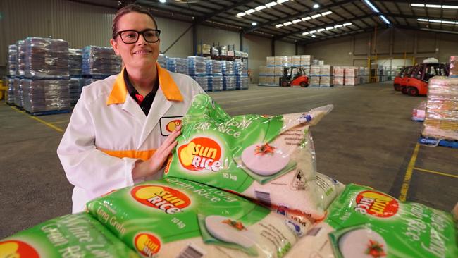 Hayley Parslow from SunRice. Australia is facing a rice crisis and will run out of home grown rice before Christmas. Picture: Vince Bucello