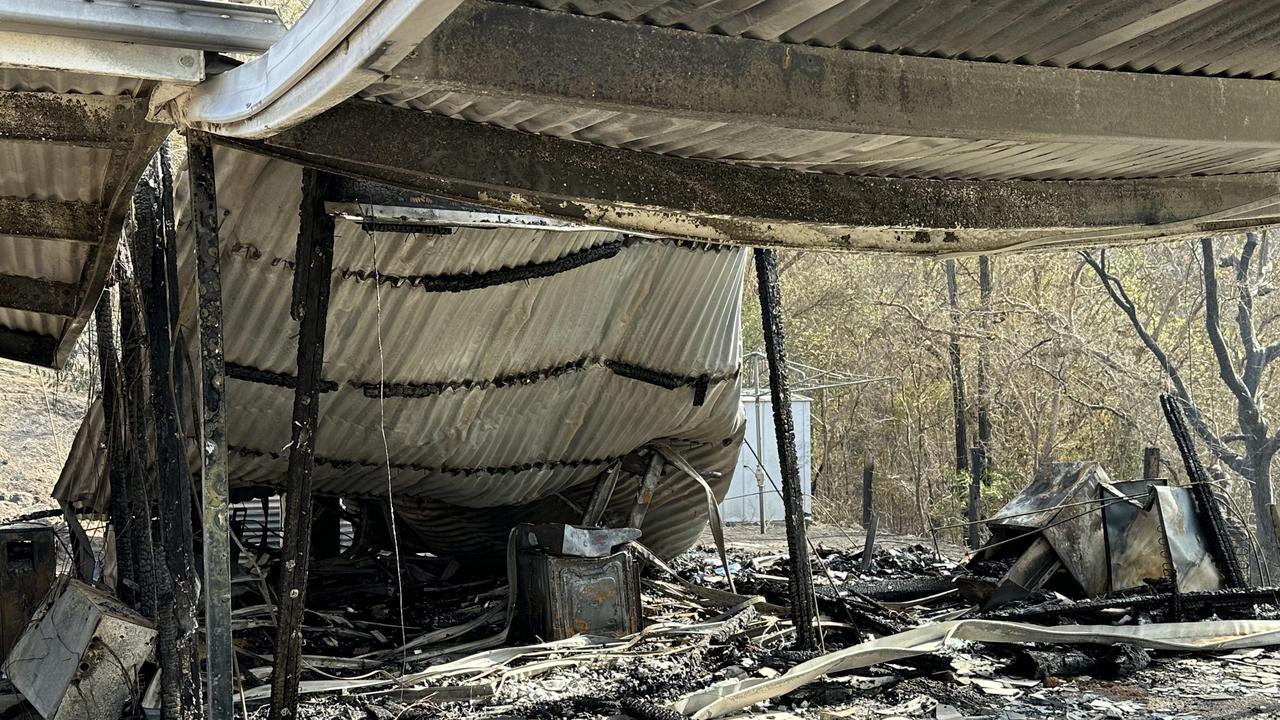 Abbey Mowbray and Richard Kennedy lost their home after a fast-moving fire came roaring through their Tuchekoi property on Saturday, October 28, 2023. Picture: Supplied