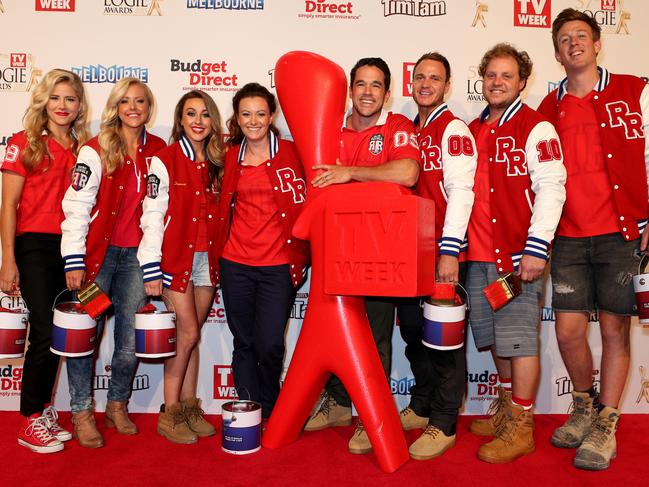 The Block. Reno Rumble red team at the 2015 Logie Awards at Crown Casino. Picture: Julie Kiriacoudis