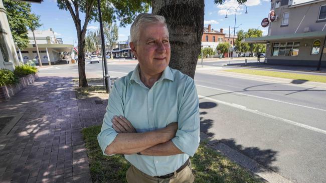 Acting Prime Minister Michael McCormack in Wagga Wagga before he embarked on a regional tour to discuss the COVID-19 economic recovery. Picture: Brad Newman