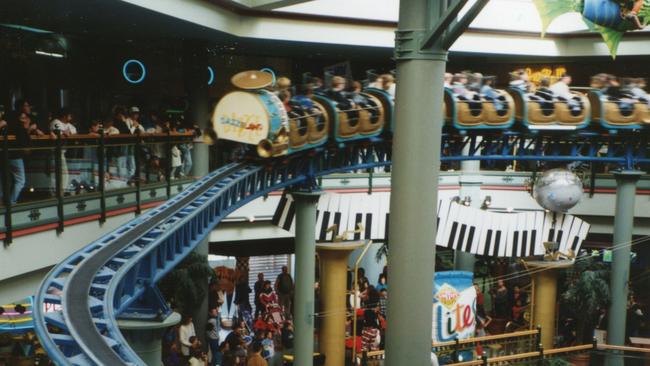 The former Dazzeland rollercoaster in the Myer Centre.