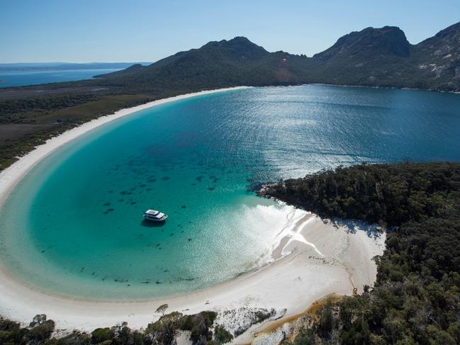 ESCAPE: TAS - Freycinet, Amanda Ducker.  Experience the exquisite beauty of Wineglass Bay, without the crowds, on The Wineglass Bay Cruise on the Schouten Passage II. . Picture: Supplied