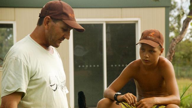 Scene from the TBC TV documentary Outback Kids. Allan Brahminy and Lee