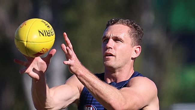 Geelong training at Southport .13/08/2020. Joel Selwood of the Cats at training today. Pic: Michael Klein