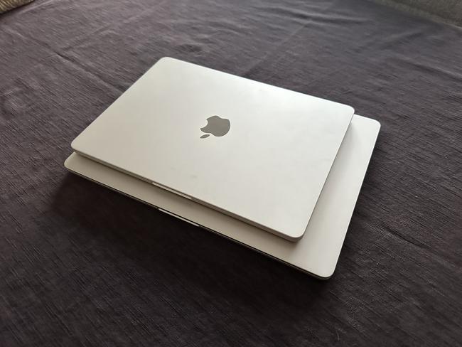 The MacBook Air 15 inch compared to 13 inch. Picture: Elly Awesome