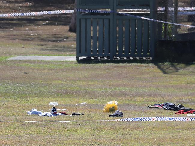 The scene of the Zillmere Gang fight. Picture: Peter Wallis