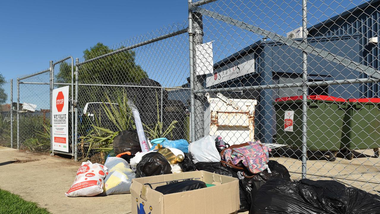 Geelong Rubbish dumped outside second hand stores Geelong Advertiser