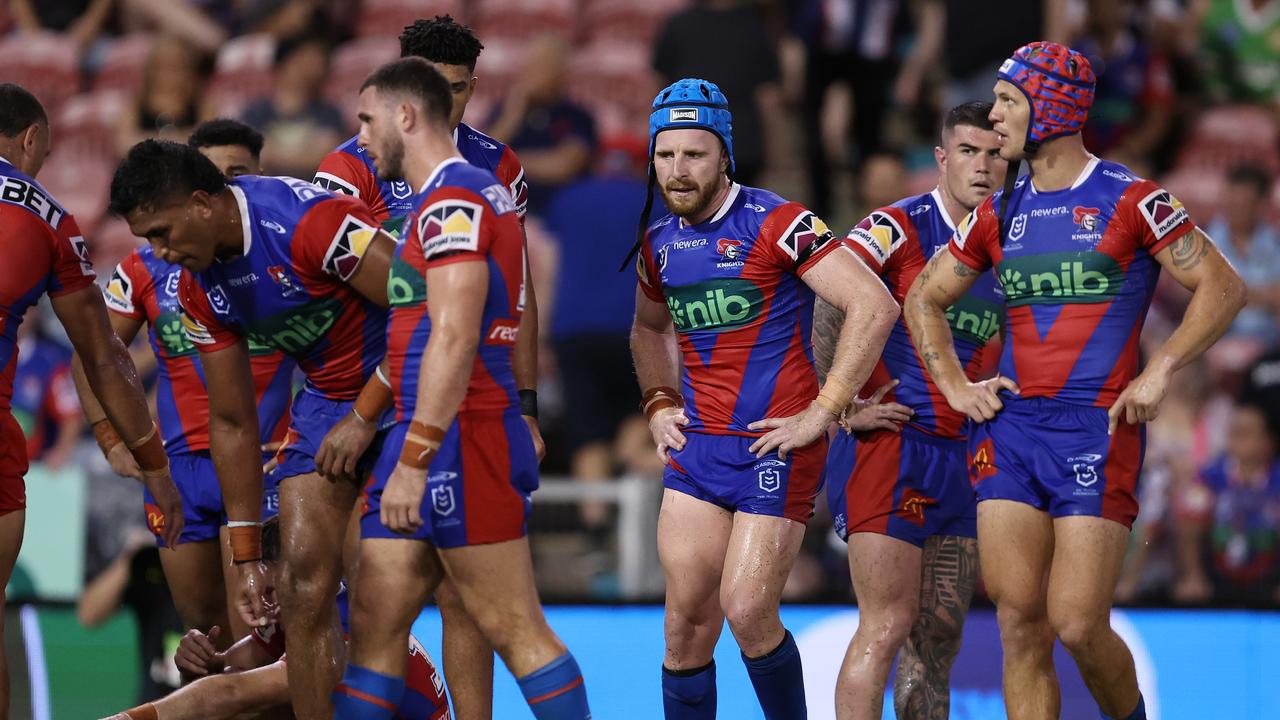 The Knights have lacked the attacking potency that took them to week two of the finals last year. Picture: Brendon Thorne/Getty Images