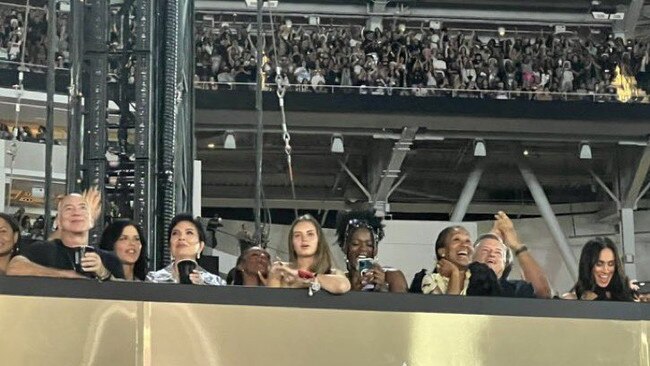 Jeff Bezos, Lauren Sanchez, Kris Jenner, Meghan Markle at Beyonce concert. Picture: Twitter