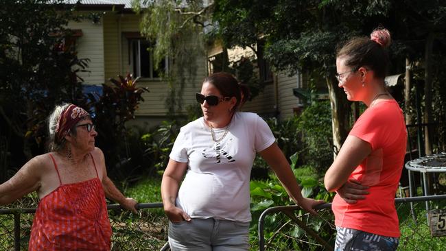 Left: South Lismore residents Jilly Witham, Mel Lovell and Helen Haineut have all had trouble getting flood affected waste from their properties. Picture Cath Piltz