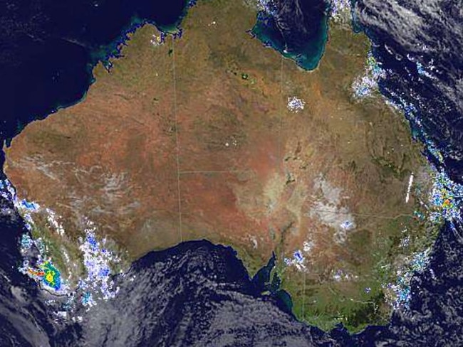 Rain is forecast for Perth, Sydney and Brisbane on Thursday. Picture: Bureau of Meteorology