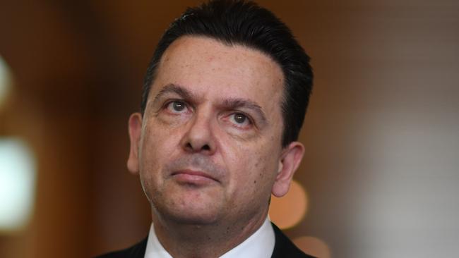 SA Best leader Nick Xenophon has emphatically rejected Ms Low’s claims. Picture: Lukas Coch/AAP