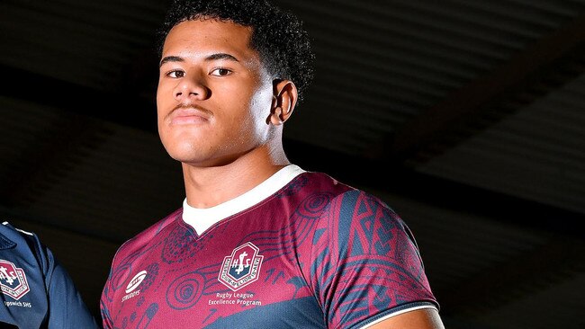 Ipswich SHS captain Josiah Pahulu is ready to roll.