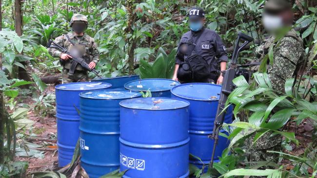 Australian Federal Police joined Colombian forces in a dangerous jungle cocaine bust dubbed Operation Basilisk. Picture: Supplied