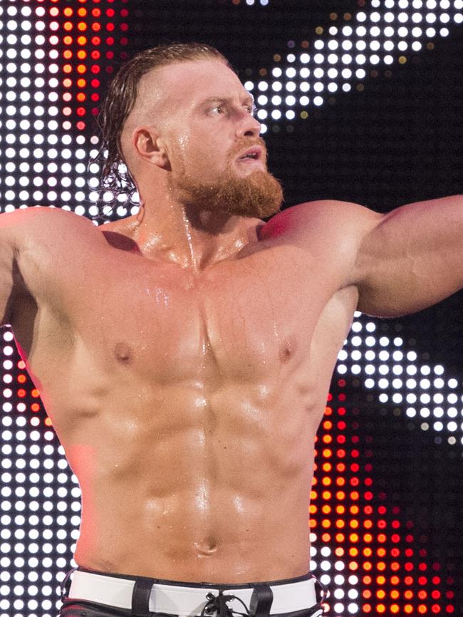 Buddy Murphy (Matt Adams) makes an entrance in the WWE