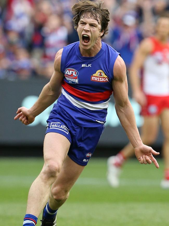 Picken was one of the heroes of the Bulldogs’ drought-breaking premiership win in 2016. Picture: Wayne Ludbey