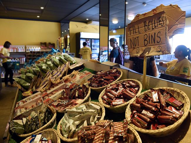 Oz Harvest Market food display.