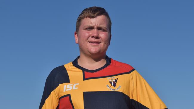 Matthew Dorl from Holy Spirit College is competing in the Mackay and District Rugby Union School competition in Mackay, October 13, 2021. Picture: Matthew Forrest