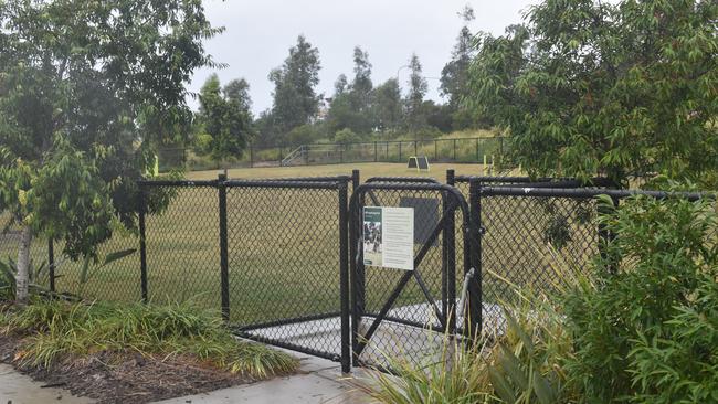 Three animal tongues nailed to wooden boards were found in the off-leash dog park in Pebbles Park in Ripley.