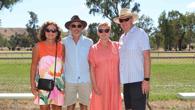 ALEXANDRA, AUSTRALIA - MARCH 16 2024 Ross Richardson, Graeme Robertson, Jane Robertson and Clare Robertson attend the 2024 Alexandra Picnic Cup Picture: Brendan Beckett