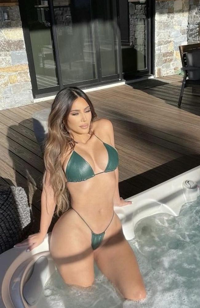 Kim Kardashian in Lake Tahoe in 2020.