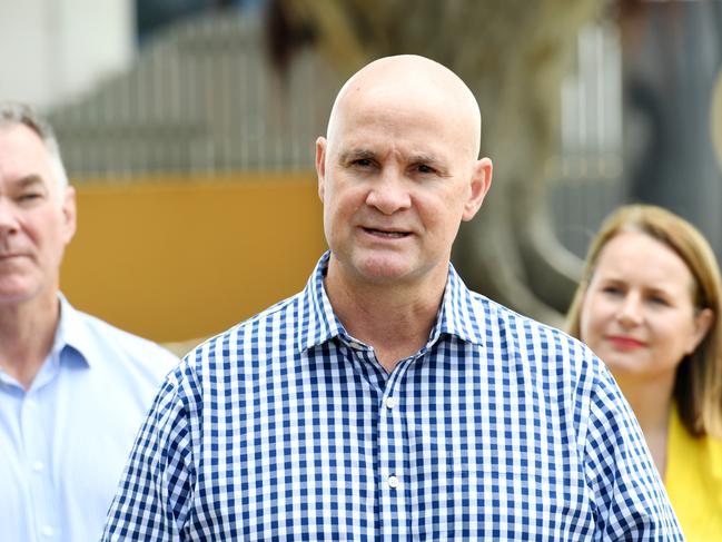 Queensland’s water minister Glenn Butcher in Townsville to announce $11.5m for regional water assessments. Picture: Shae Beplate.