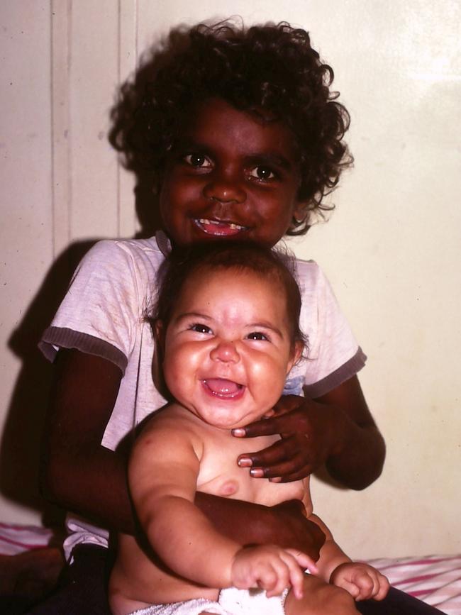 A young Jacinta Price with her brother, who she lost when he was 10 and she was 4 to cancer.