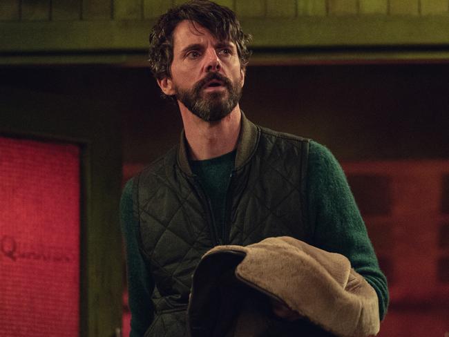 Matthew Goode in a scene from Dept Q on Netflix.
