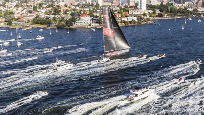 Wild Oats XI on her way to winning the last race.