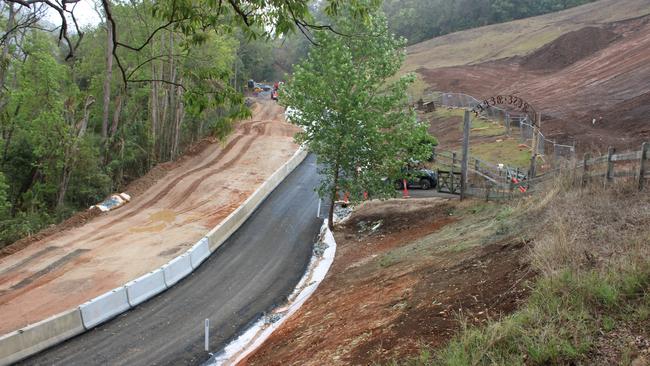 Tyalgum Rd is on the mend after a massive landslide during the 2022 floods. Picture: Tweed Shire Council.