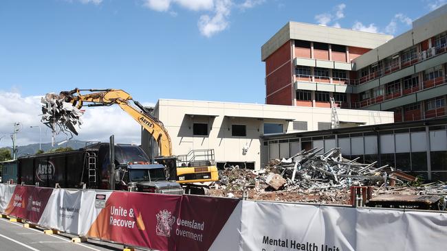 The old Cairns Hospital mental health unit on Kerwin St is demolished. A new mental health facility is due to replace it. PICTURE: BRENDAN RADKE