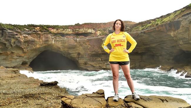 Toowoon Bay SLSC member Brianna Coyte who played a major role in the rescue of two teenagers from drowning at the notoriously dangerous inlet. Picture: AAP IMAGE / Troy Snook