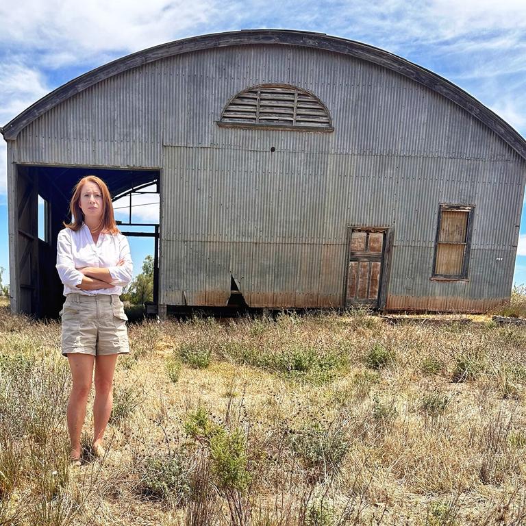 Adele Eliseo from the Eurelia Preservation Society at the Eurelia Rail Shed. Picture: Supplied