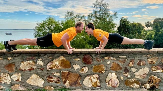 Radio host Jarrod Woodgate and his fiancee Kristy, who became engaged in the final week of April 2025. Picture: Supplied