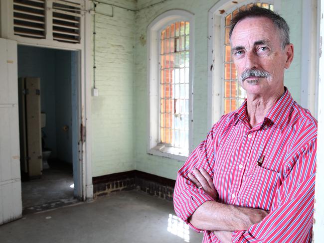 Glenside Hospital Historical Society president David Buob inside Z Ward. Picture: Stephen Laffer