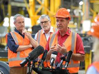 State member for Maryborough Bruce Saunders talks to media. Picture: Alistair Brightman