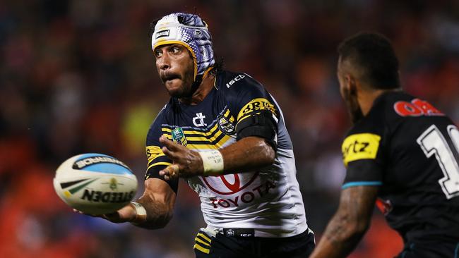 Johnathan Thurston could line up against Greg Inglis. Picture: Phil Hillyard