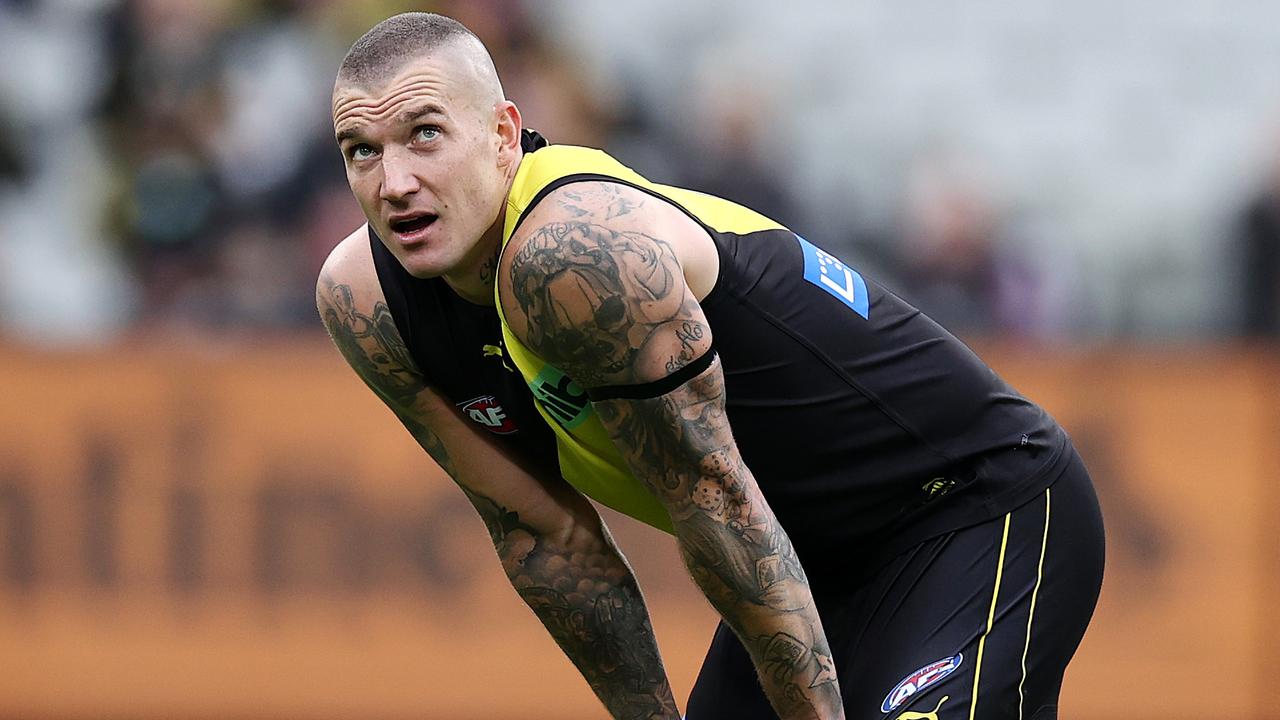 MELBOURNE. 07/05/2022.. AFL. Richmond vs Collingwood at the MCG. Richmonds Dustin Martin . Photo by Michael Klein