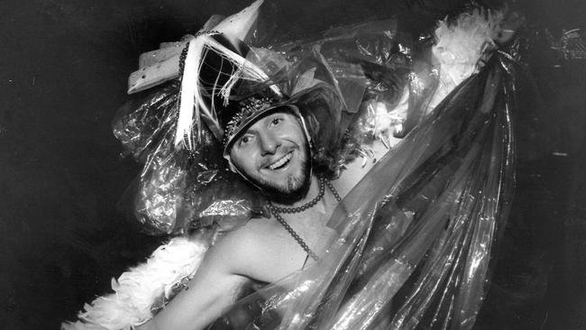 A member of “Fags in Bags” at the 1993 Mardi Gras.