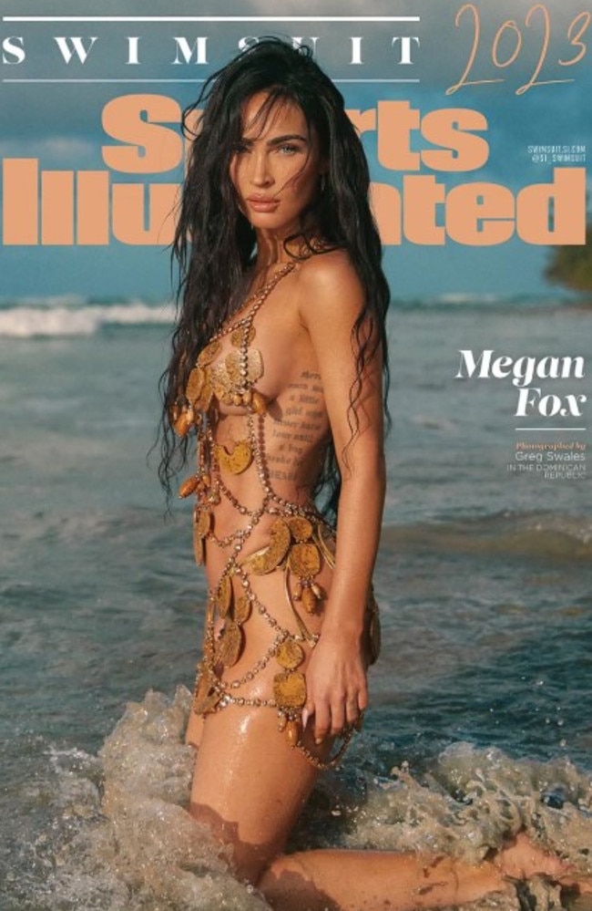 Megan Fox appears on the cover of Sports Illustrated.