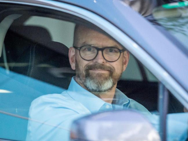 CEO Simon Overland leaves the Whittlesea Council meeting this week. Picture: Jake Nowakowski