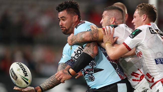 Andrew Fifita and the Sharks are continuing to get the job done. Picture: Brett Costello