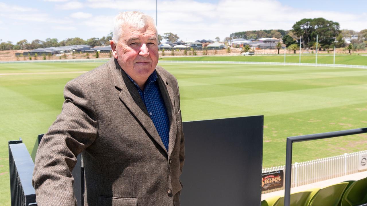 Mount Barker mayor David Leach at the oval, which only three years ago was home to grazing sheep and cattle.