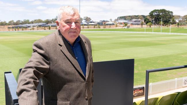 Mount Barker mayor David Leach at the oval, which only three years ago was home to grazing sheep and cattle.