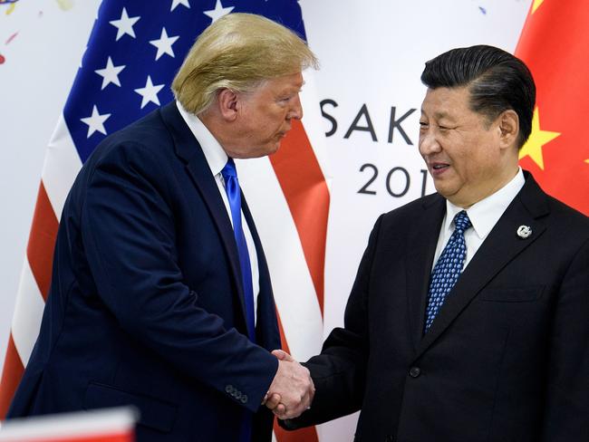 China’s handling of the crisis engulfing Hong Kong has been tied to its trade war with the US with Donald Trump. Picture: AFP