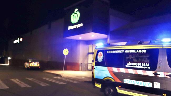 A man has been flown to hospital with possible life threatening injuries following an alleged assault taking place at Woolworths in Mooroopna on Monday night. Picture: Crime Watch Victoria